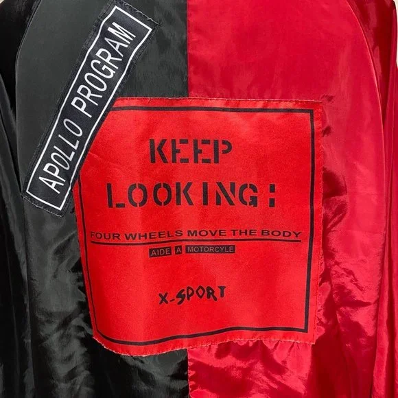 Zucca Dayz Stretch Bandages windbreaker Jacket Size S Black Red - Picture 5 of 7